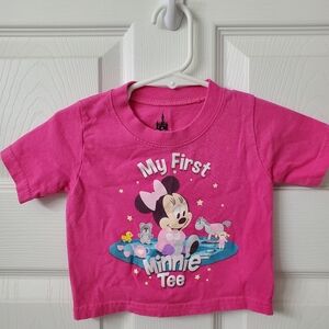 Disney Pink Minnie Mouse My First Tee Shirt Size 6 Months